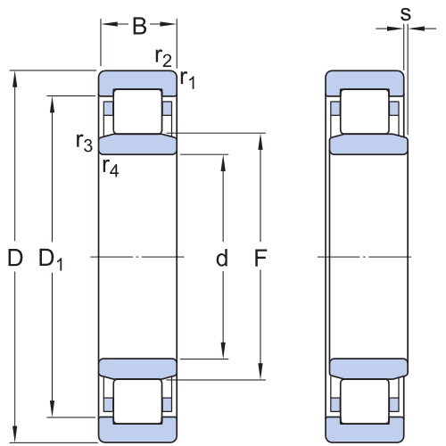 NU 2304 ECP Cylindrical roller bearings, single row-www.chaco.company