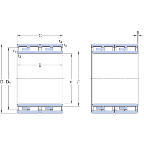 Cylindrical roller bearings, four-row BC4-0095-www.chaco.company