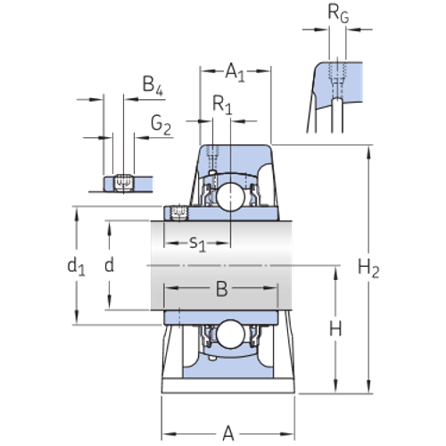 Pillow block ball bearing units UCP 205 -www.chaco.company