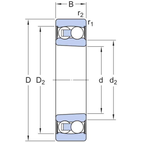 Self-Aligning Ball Bearings 2212 E-2RS1TN9 -www.chaco.company