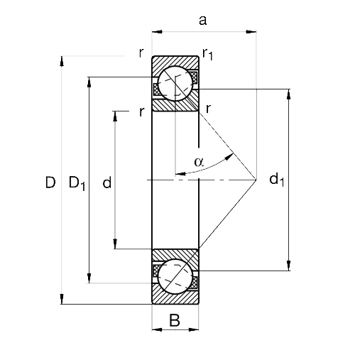 Angular contact ball bearing 7319-B-XL-TVP single row-www.chaco.company
