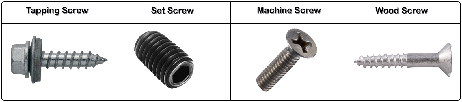 انواع screw از چاکو